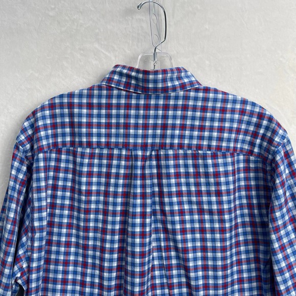 Vineyard‎ Vines Slim Fit Tucker Button Up Shirt Red, White, & Blue Plaid Small - Picture 10 of 14